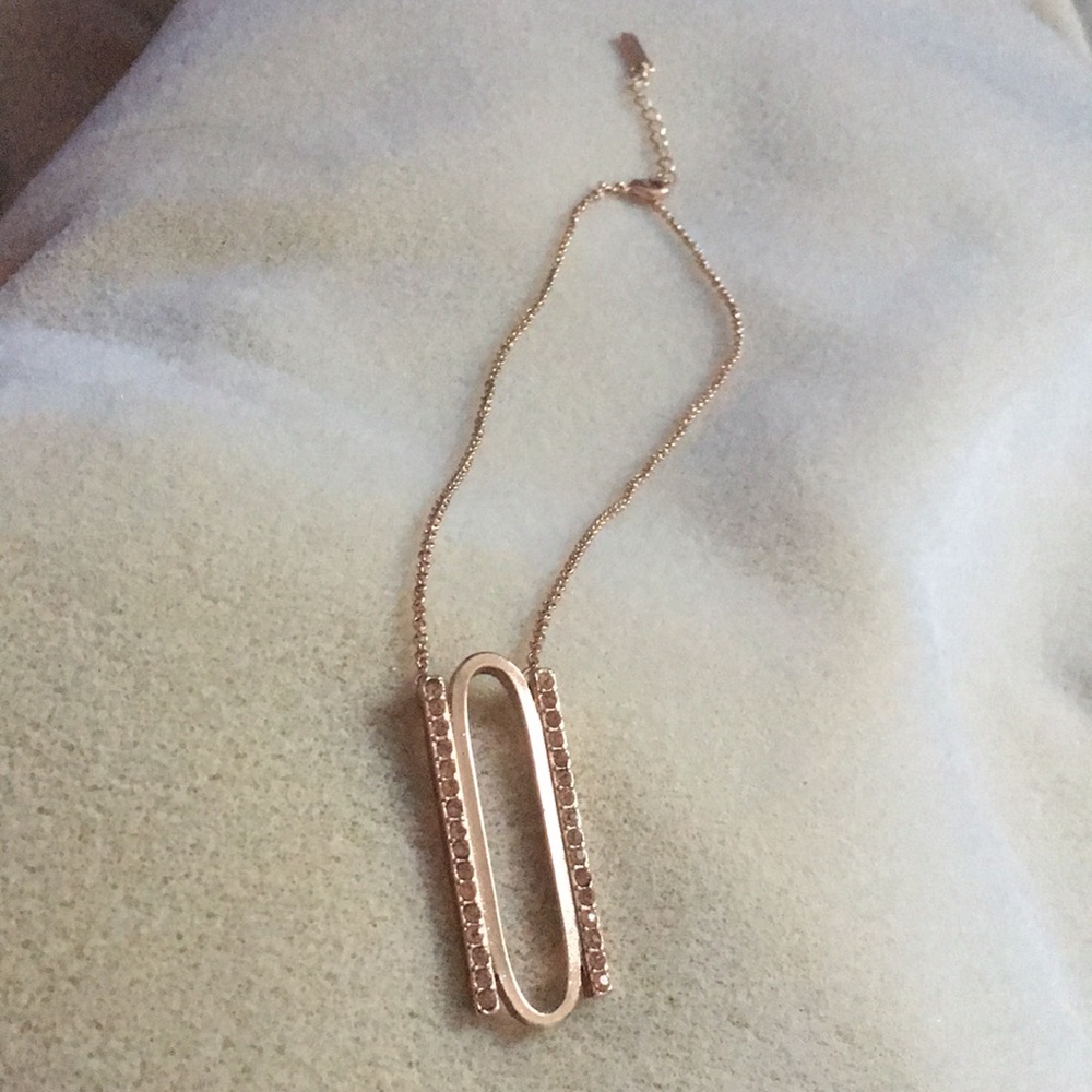 Jewel mint rose gold necklace